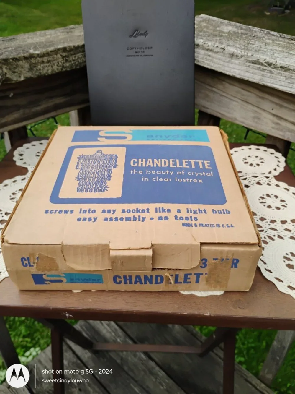 NEW unused Chandelette waterfall chandelier Snyder screw into lite socket 1950s